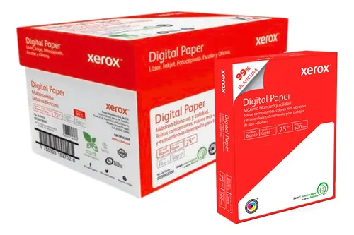 Caja de hojas blancas tamaño carta Xerox C/5000