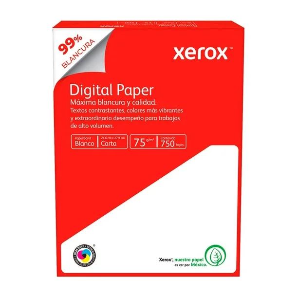 Hojas de Papel Xerox Carta con 750 pzas