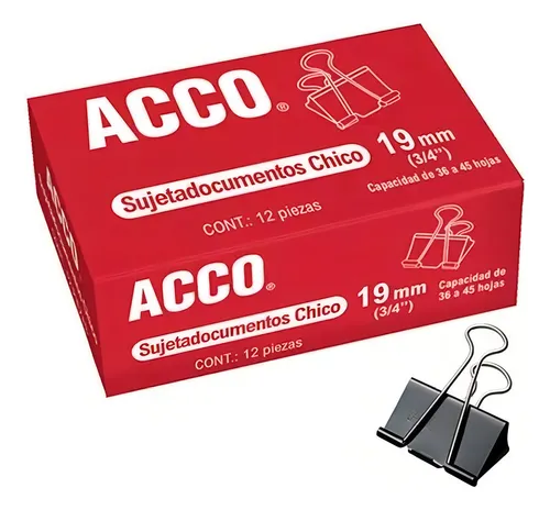 Caja clip Blinder sujetador chico 19 mm
