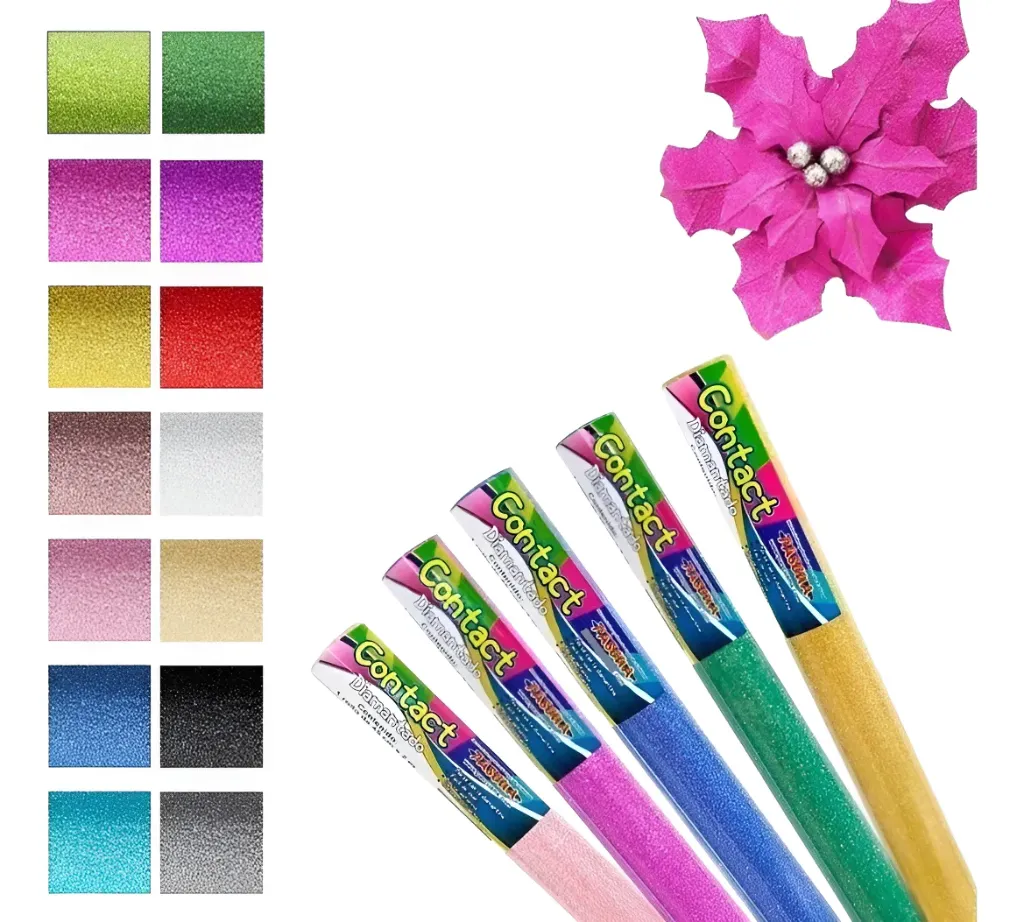 Papel Contact Adhesivo Diamantado 45 cm x 200 cm (Azul)